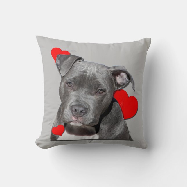 Coussin Black Pit Bull Staffordshire (Recto)