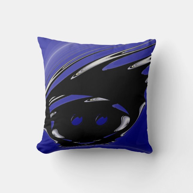 Coussin Black Punk Fractal (Recto)