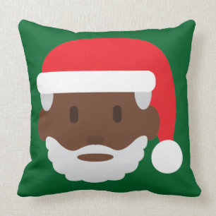 Coussin black santa claus emoji