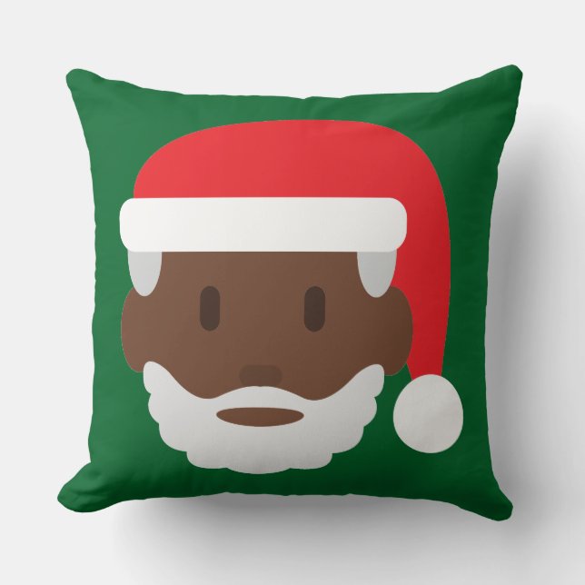 Coussin black santa claus emoji (Recto)