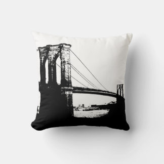 Coussin Black & White Brooklyn Bridge New York City Coussi