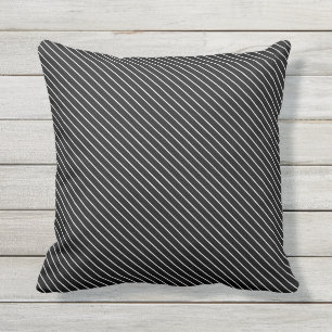 Coussin Black White Camouflage Stripes Motif mignon cadeau