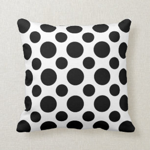 Coussin Black White Dot Pattern