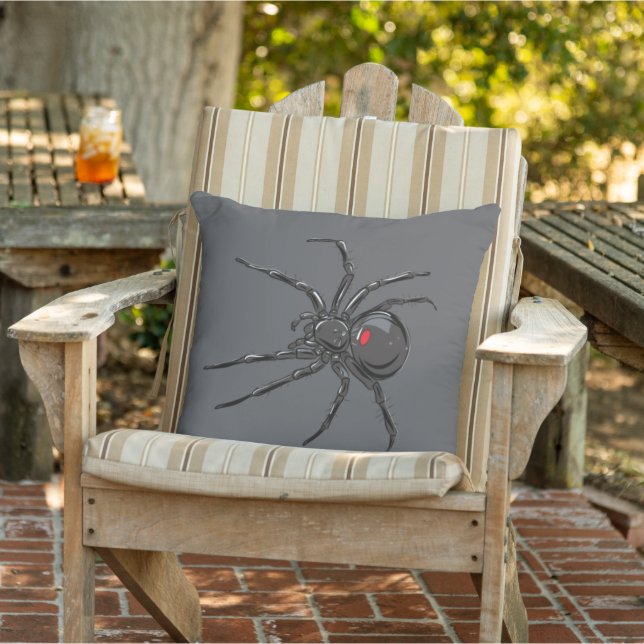 Coussin Black Widow Spider Dessin original (Chaise)