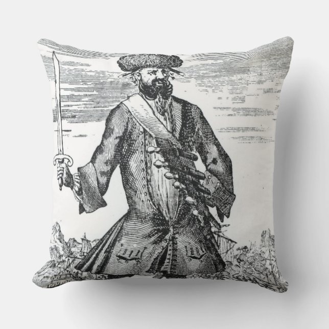 Coussin Blackbeard le pirate, 'd'une histoire générale de (Recto)