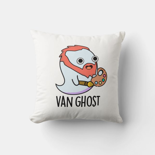 Coussin Blague de fantôme de fourgonnette Artiste drôle Fa (Recto)