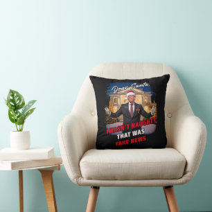 Coussin Blague drôle de Donald Trump, Cher Père Noël, faus