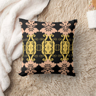 Coussin Blanc abstrait afrique