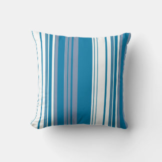 Coussin Blanc Bleu Retro Grandes Tailles Art Design Abstra