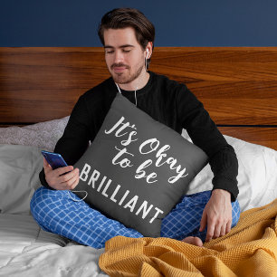 Coussin Blanc C'Est Bon D'Être Une Citation brillante Sur 