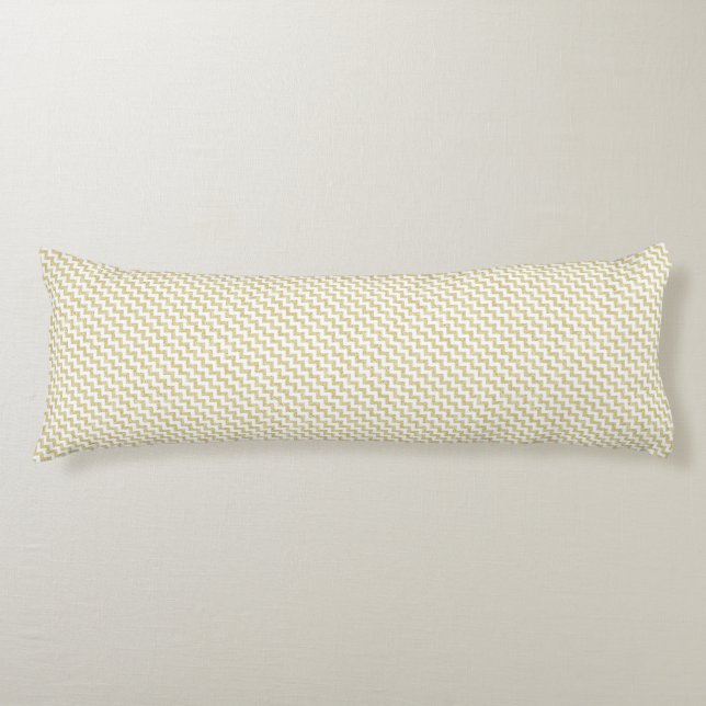 Coussin blanc de corps de Chevron de parties (Devant)