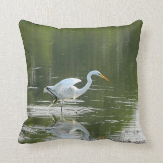 Coussin blanc de héron