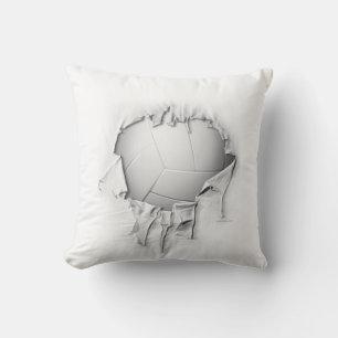 Coussin blanc de volley-ball déchiré