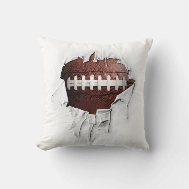 Coussin blanc déchiré du football (Recto)