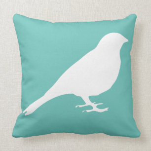 Coussin blanc d'oiseau