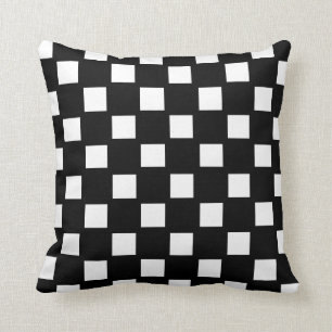 Coussin Blanc et noir vérifiés