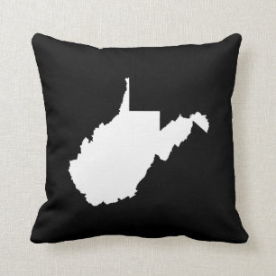 Coussin Blanc et Noir Virginie Occidentale
