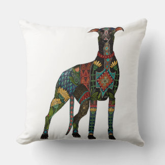 Coussin blanc gris