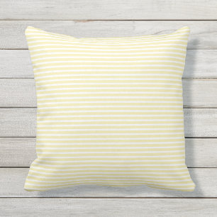 Coussin Blanc ivoire rayures Motif Élégant et élégant cade