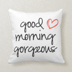 Coussin Blanc magnifique de carreau bonjour