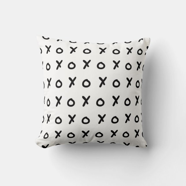Coussin Blanc & Noir X O XO X&O's Tendance Mignon (Recto)