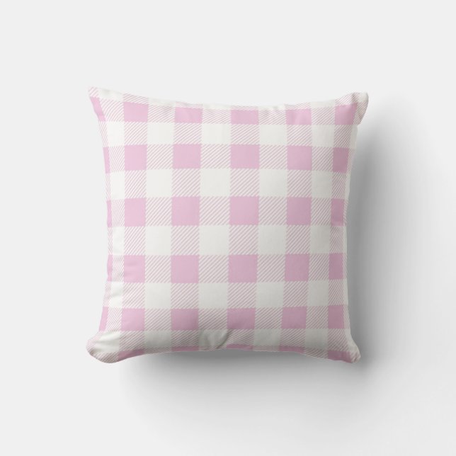 Coussin Blanc rose classique (Recto)