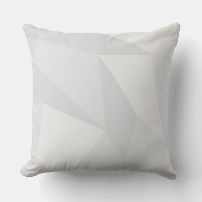 Coussin Blanc, simple, moderne, urbain, cool, motif tendan (Recto)