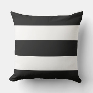 Coussin BLANC sur BLACK Élégant et élégant
