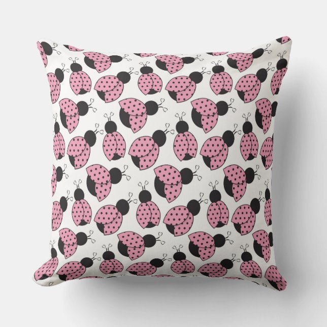 COUSSIN BLANCHIMES D'ÉCHELLE ROSE NOIR (Recto)