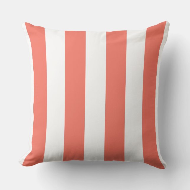 Coussin Blancs et corail vivant Lancer l'oreiller (Recto)