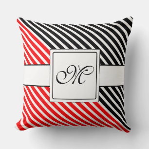 Coussin Blancs étroits + votre dos et votre monogramme