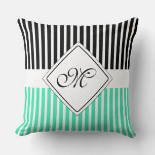 Coussin Blancs étroits + votre dos et votre monogramme