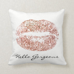 Coussin Blancs magnifiques rose étincelant Parties scintil