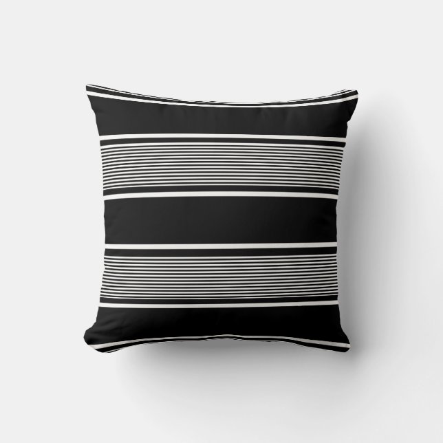 Coussin Blancs noirs et blancs (Recto)