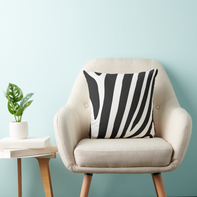 Coussin Blancs noirs et blancs (Chaise)