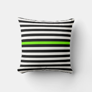 Coussin Blancs noirs et blancs et néons Blancs verts