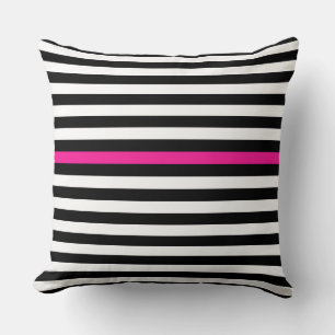 Coussin Blancs noirs et blancs et roses chauds