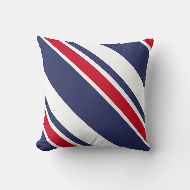 Coussin Blancs rouges et bleus (Recto)