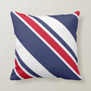 Coussin Blancs rouges et bleus