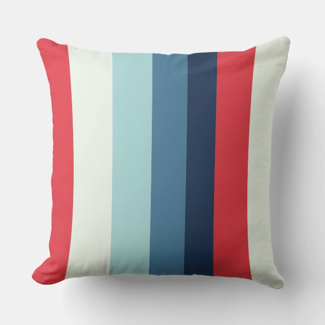 Coussin Blancs rouges et bleus (Recto)