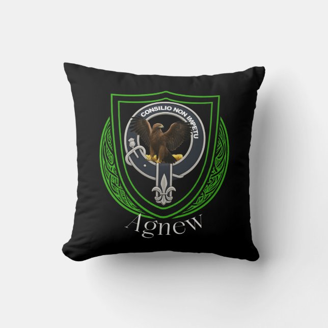 Coussin Blason de clan écossais Agnew (Recto)