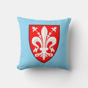 Coussin Blason de Florence Lys rouge florentin