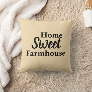 Coussin Blé Couleur "Home Sweet Farmhouse" Jeu d'oreiller