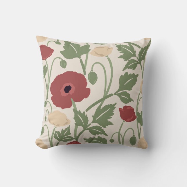 Coussin Blé rouge canneberge de botaniques dansantes (Recto)