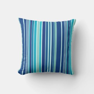 Coussin Bleu abstrait graphisme rayures arrière - plan