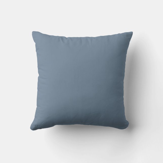 Coussin Bleu Atténué Uni (Verso)