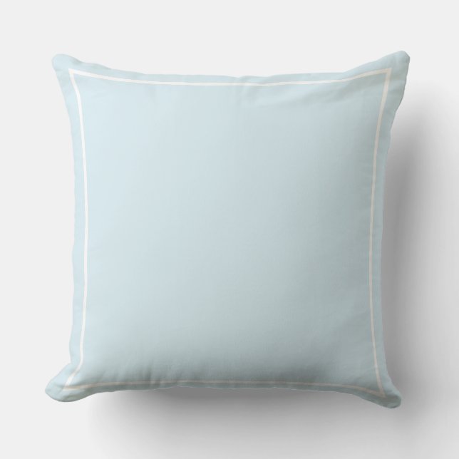 Coussin Bleu avec bordure blanche à l'intérieur (Recto)