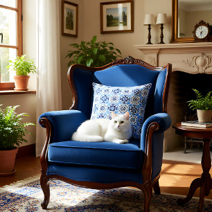 Coussin 💙 bleu azulejos