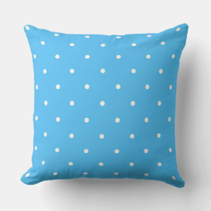 Coussin Bleu bébé avec points blancs