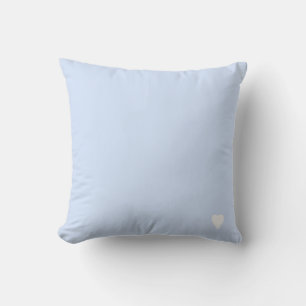 Coussin Bleu Bébé Doux Uni Couleur Pastel Avec Cœur